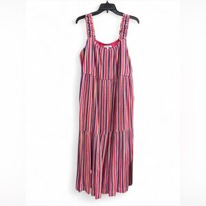Liverpool Multicolor Tiered Maxi Dress
